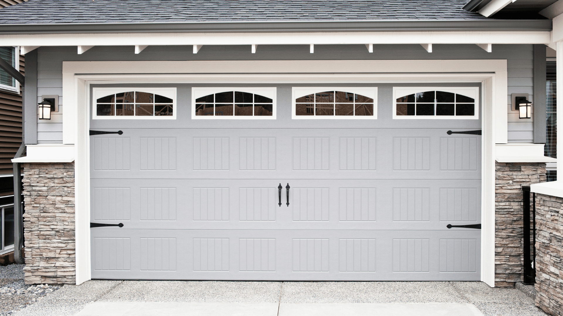 Modern residential garage door